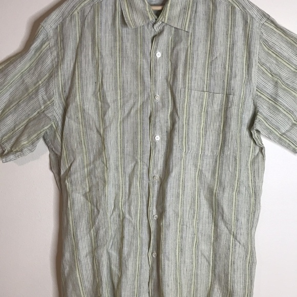 Alan flusser mens 100% linen button up shirt size XL - Picture 2 of 11